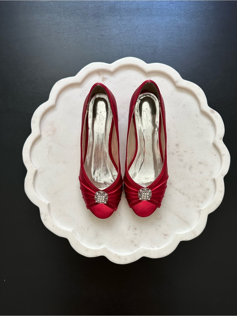 Women's Michael Angelo Red Wedge Heels Size 7M ~ 1.5 inches